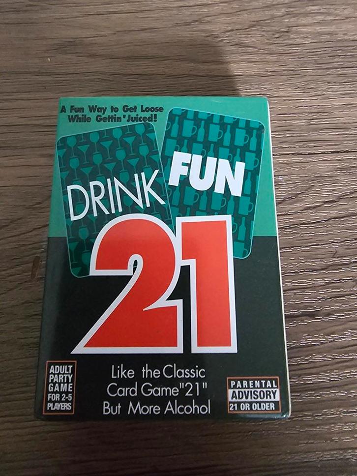 Drink Fun 21 Kaartspel - Nieuw!, Hobby en Vrije tijd, Gezelschapsspellen | Bordspellen, Nieuw, Een of twee spelers, Drie of vier spelers