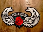 Lady Rider biker rozen vleugels wings logo patch embleem, Ophalen of Verzenden, Zo goed als nieuw, Auto's