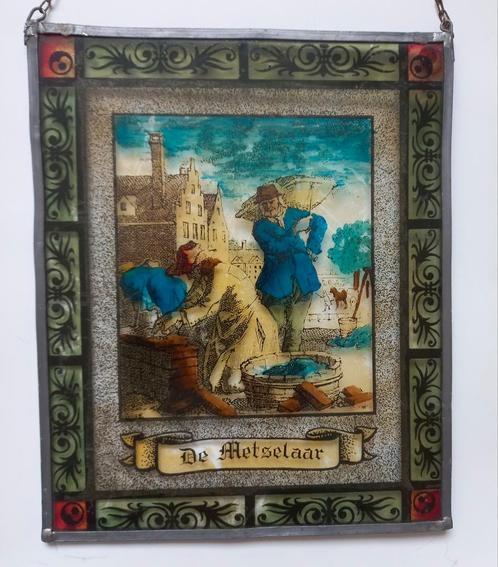 Raamhanger glas in lood, Antiek en Kunst, Antiek | Glas en Kristal, Ophalen of Verzenden