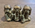 Bronzen aapjes Horen, Zien en Zwijgen, Ophalen of Verzenden, Nieuw, Dier