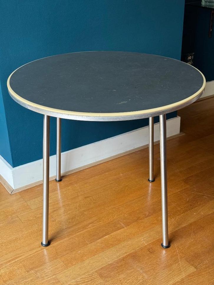 Gispen 501 tafel, Huis en Inrichting, Tafels | Salontafels, Gebruikt, 50 tot 75 cm, 50 tot 100 cm, 50 tot 100 cm, Rond, Kunststof