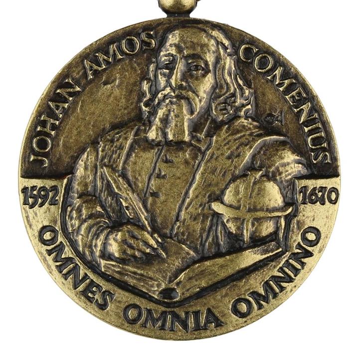 Willem Vis - Penningen, 1981 : Johan Amos Comenius º, Postzegels en Munten, Penningen en Medailles, Brons, Nederland, Verzenden