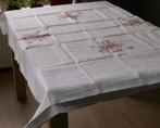 Geborduurd kerst tafelkleed tafellaken 100% katoen kaars tak, Ophalen of Verzenden, Nieuw, Rechthoek