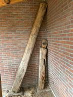 2 oude Eiken Balken / gebinten - 260cm & 130cm - 20x22cm, Doe-het-zelf en Verbouw, Hout en Planken, Ophalen, Gebruikt, Eiken, 250 tot 300 cm