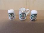 Grolsch miniatuur setje (nr.1) Porcelein   2 stuks, Verzamelen, Biermerken, Ophalen of Verzenden, Nieuw, Overige typen, Grolsch