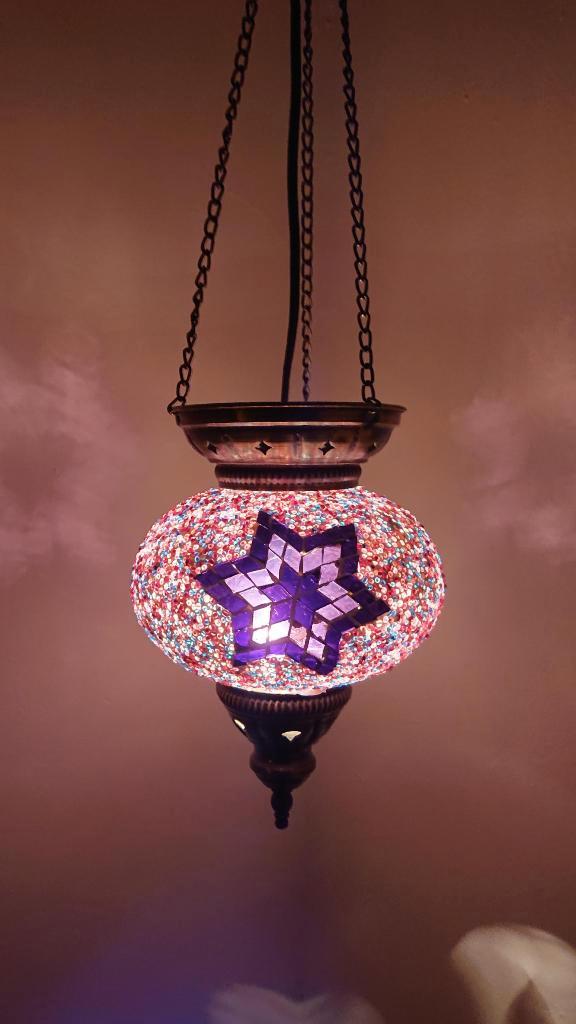 Verschillende Oosterse Marokkaanse lamp hanglamp glasmozaiek, Huis en Inrichting, Lampen | Hanglampen, Nieuw, 50 tot 75 cm, Glas