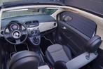 Fiat 500 C 1.2 Lounge LEDER AIRCO LM VELGEN CAPPUCCINO, Auto's, Gebruikt, 4 cilinders, 4 stoelen, Leder en Stof
