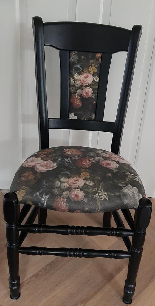 6 prachtige Massief Eiken Eetkamerstoelen i.z.g.st., Huis en Inrichting, Stoelen, Vijf, Zes of meer stoelen, Stof, Bruin, Ophalen