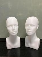 Vintage kunststof hoofd etalagepop displaymateriaal set/2, Ophalen of Verzenden, Zo goed als nieuw