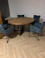 Mangohouten eettafel, Huis en Inrichting, Tafels | Eettafels, Ophalen, 100 tot 150 cm, Rond, Zo goed als nieuw