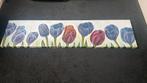 Schilderij met tulpen, langwerpig, 180 x 42 cm, Ophalen of Verzenden