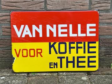 Emaille reclamebord van Van Nelle Koffie Thee beschikbaar voor biedingen