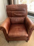 Chesterfields leren fauteuil, Huis en Inrichting, Ophalen, Gebruikt, 50 tot 75 cm, Leer
