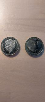 2 munten Rabobank 100 jaar, Postzegels en Munten, Munten | Nederland, Ophalen of Verzenden