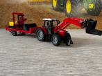 MF met platte kar en kuilvoersnijder., Ophalen of Verzenden, Zo goed als nieuw, Tractor of Landbouw, Overige merken