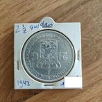 2½ Gulden 1943, Postzegels en Munten, Munten | Nederland, Zilver, Ophalen of Verzenden, Koningin Wilhelmina, Losse munt