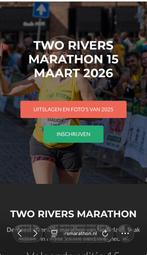 Startnummer Marathon Two Rivers zaltbommel 2026, Overige merken, Overige typen, Nieuw, Ophalen of Verzenden