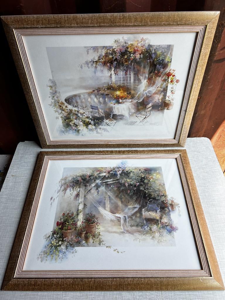 2 Ingelijste Prenten van Willem Haenraets (1940)., Antiek en Kunst, Ophalen of Verzenden