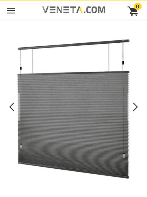 Plissé gordijn zwart black, Huis en Inrichting, Stoffering | Gordijnen en Lamellen, Gebruikt, 100 tot 150 cm, 150 tot 200 cm, Zwart