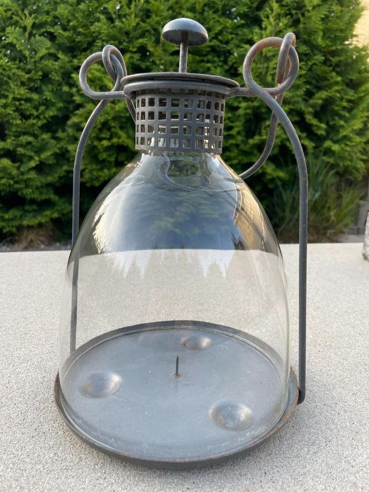 Mooi groot windlicht voor sfeervolle plek buiten of binnen., Tuin en Terras, Tuinmeubel-accessoires, Ophalen