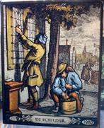 Glas in lood De Schilder 1980 gemerkt AF raamhanger, Antiek en Kunst, Verzenden