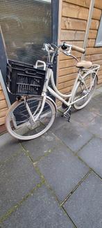 Witte Batavus Diva Damesfiets met Krat, Fietsen en Brommers, Ophalen, Versnellingen, Batavus, 53 tot 56 cm