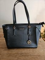 Michael Kors Voyager Medium Crossgrain Leather Tote Bag, Ophalen of Verzenden, Zo goed als nieuw, Zwart, Shopper