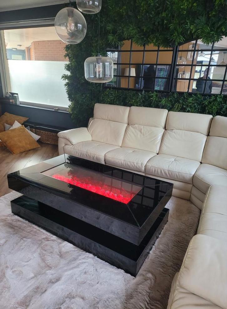 Salontafel met electrische sfeerhaard !, Huis en Inrichting, Tafels | Salontafels, Zo goed als nieuw, Minder dan 50 cm, 50 tot 100 cm