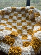 Marokkaanse poef geel blokken, Huis en Inrichting, Banken | Voetenbanken en Poefen, Ophalen of Verzenden, Zo goed als nieuw, Rond