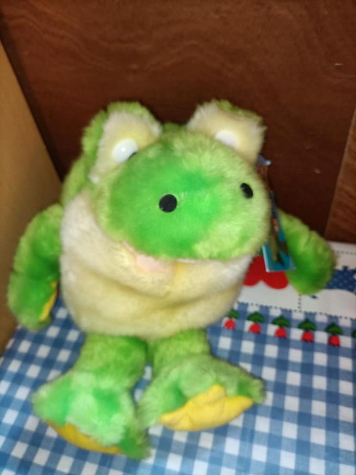 Kikker handpop handpuppet Musical met verschillende liedjes, Kinderen en Baby's, Speelgoed | Knuffels en Pluche, Kikker, Ophalen of Verzenden
