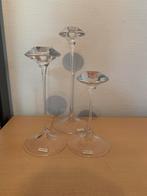 Set Kosta Boda kandelaars uit de serie Fanfare, Huis en Inrichting, Ophalen, Overige materialen, Gebruikt, Kandelaar