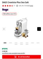 Sage Creatista wit Nespresso Machine - nieuw, Espresso apparaat, Ophalen of Verzenden, Zo goed als nieuw, 1 kopje