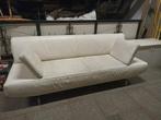 Bank, wit, leer, Huis en Inrichting, Ophalen, Gebruikt, Rechte bank, 200 tot 250 cm