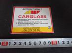 sticker autoruit stuk? carglass 020, Verzamelen, Stickers, Ophalen, Zo goed als nieuw