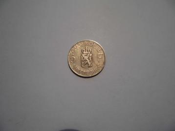 1 munt Luxemburg 5 frank 1962 beschikbaar voor biedingen