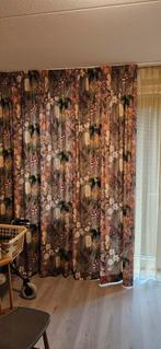 Gordijnen met bloemen motief en vitrage, Huis en Inrichting, Ophalen, Zo goed als nieuw