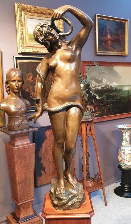 Antiek museaal bronzen beeld naakt, Antiek en Kunst, Kunst | Beelden en Houtsnijwerken, Ophalen