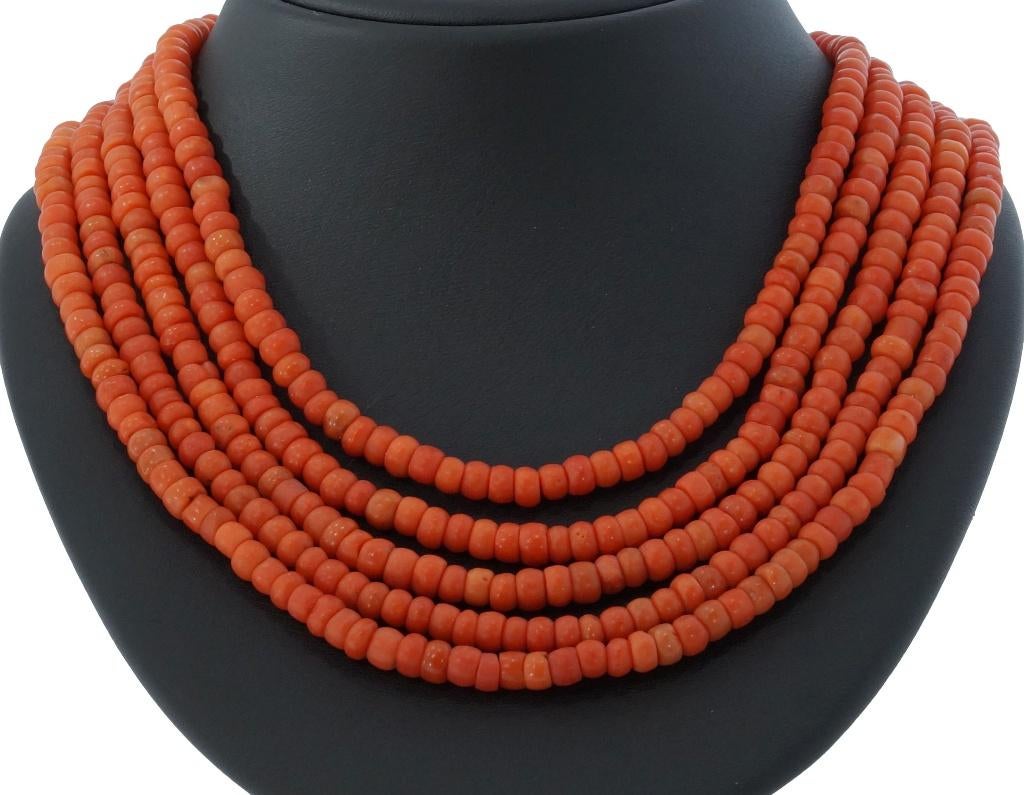 Bloedkoraal antieke ketting fraai 14k gouden slot Zeeland, Sieraden, Tassen en Uiterlijk, Antieke sieraden, Verzenden, Goud, Ketting