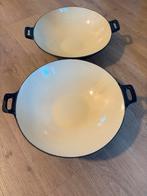 Gietijzeren Wok - 2 stuks, Huis en Inrichting, Keuken | Potten en Pannen, Ophalen, Gebruikt, Wok, Gietijzer