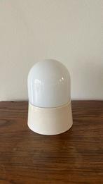 Vintage minimalistisch melkglazen plafondlamp, Mid century vintage, Ophalen of Verzenden, Glas, Zo goed als nieuw