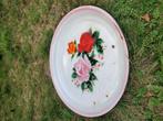 Emaille dienblad XL serving picknick groot bohemian vintage, Ophalen, Rond, Metaal