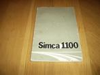 Handleiding / Instructieboekje Simca 1100  van de Jaren 60, Ophalen of Verzenden
