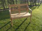 Teak houten tuinbank stations bank parkbank, Ophalen, Zo goed als nieuw, Teakhout