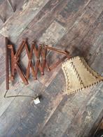 Jaren 50 - 60 houten schaarlamp, Antiek en Kunst, Antiek | Lampen, Ophalen of Verzenden