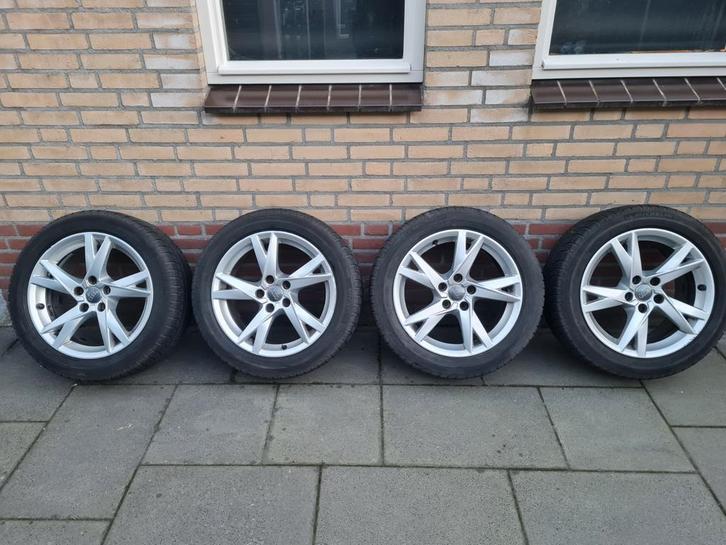Audi A4 avant 17" sportvelgen met Michelin winterbanden, Auto-onderdelen, Banden en Velgen, Banden en Velgen, Winterbanden, 17 inch