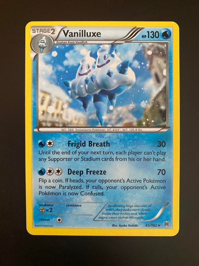Vanilluxe 45/162 Pokémon XY BreakThrough Mint Packfresh, Ophalen of Verzenden, Zo goed als nieuw, Losse kaart
