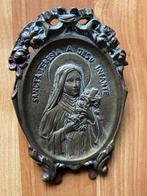 Religieuze bronzen plaquette altaartje, Antiek en Kunst, Ophalen of Verzenden