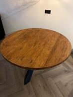 Ronde Teakhouten Eettafel, Huis en Inrichting, Tafels | Eettafels, Ophalen, Gebruikt, Vier personen, 100 tot 150 cm