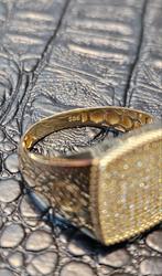 Prachtige zegelring 14karaat goud, Heer, Nieuw, Ophalen of Verzenden, Goud