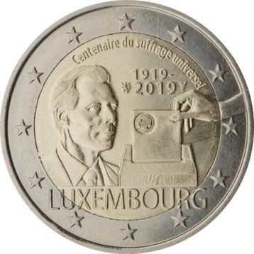 GEZOCHT 2 euro Luxemburg 2019 met muntteken beschikbaar voor biedingen